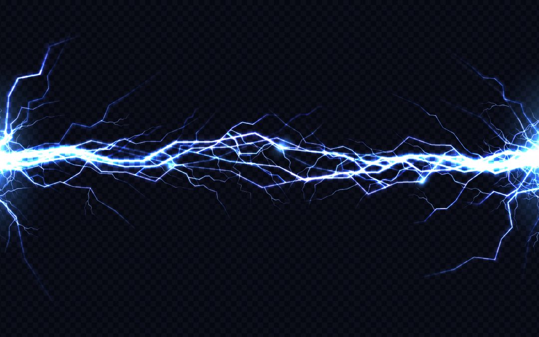 electrical energy discharge 3d vector light effect