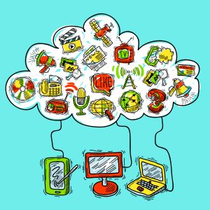 Ilustración conceptual sobre la integración de los Sistemas Aumentativos y Alternativos de Comunicación (SAAC) con inteligencia artificial para favorecer la comunicación y la autonomía de las personas con trastorno del espectro autista (TEA).